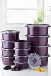 Hermia Set de 12 Cajas de Almacenaje Morado